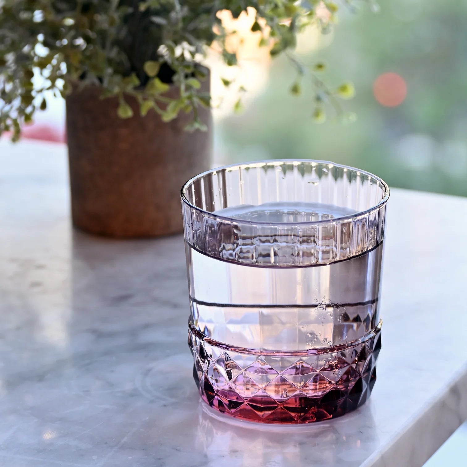 Bormioli Rocco America '20s 30 cl  DOF Drinking Glasses, Lilac Rose (Set of 6)